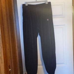 Fila navy blue velvet sweatpants